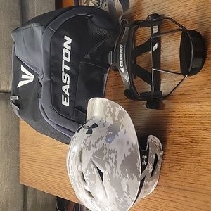 Youth Softball Helmet, Bag and Mask